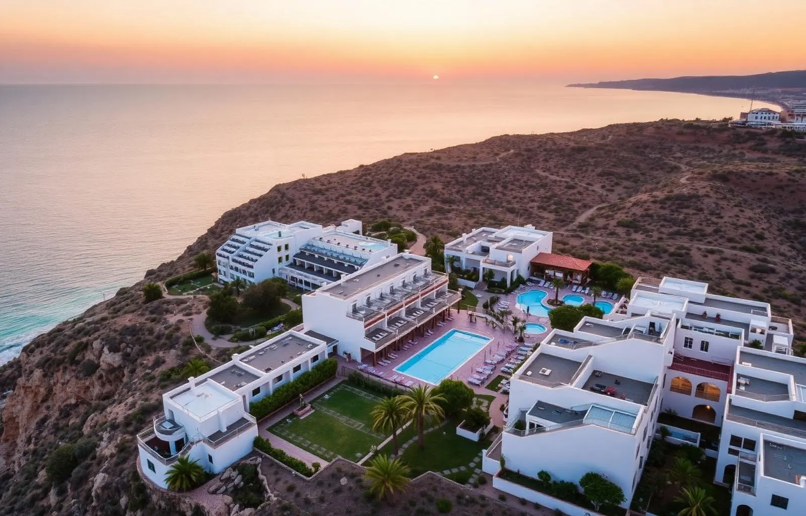 Complejo turístico en la costa española